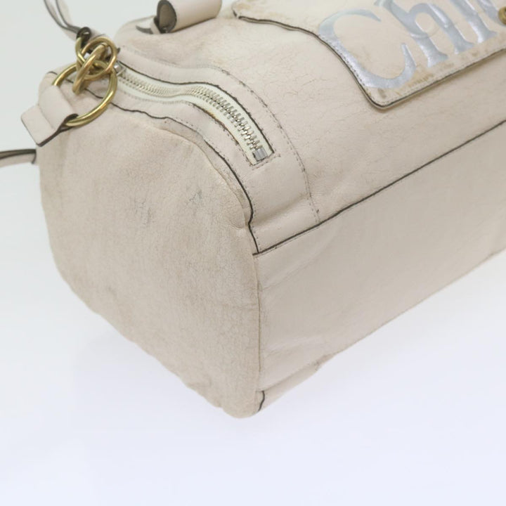 Chloe Hand Bag Leather 2Set White ki3822