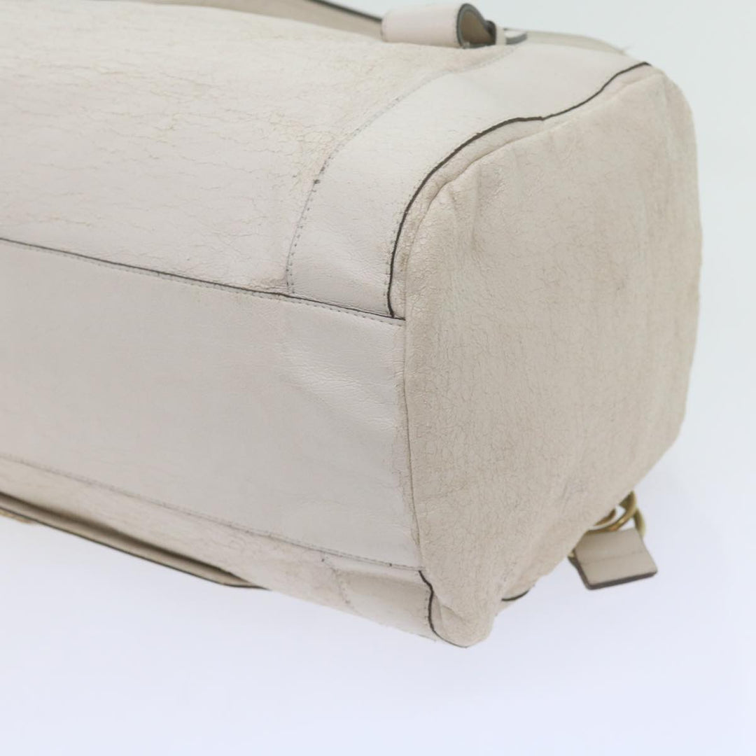 Chloe Hand Bag Leather 2Set White ki3822