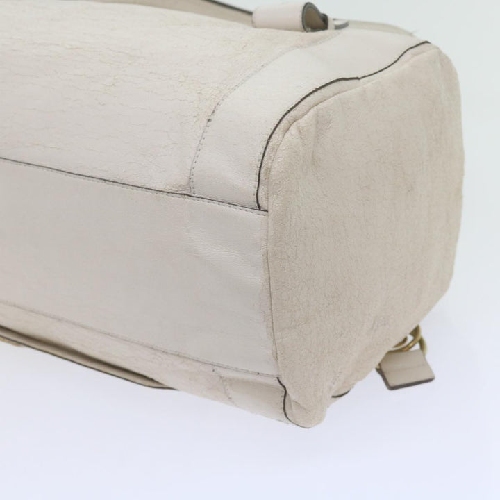 Chloe Hand Bag Leather 2Set White ki3822