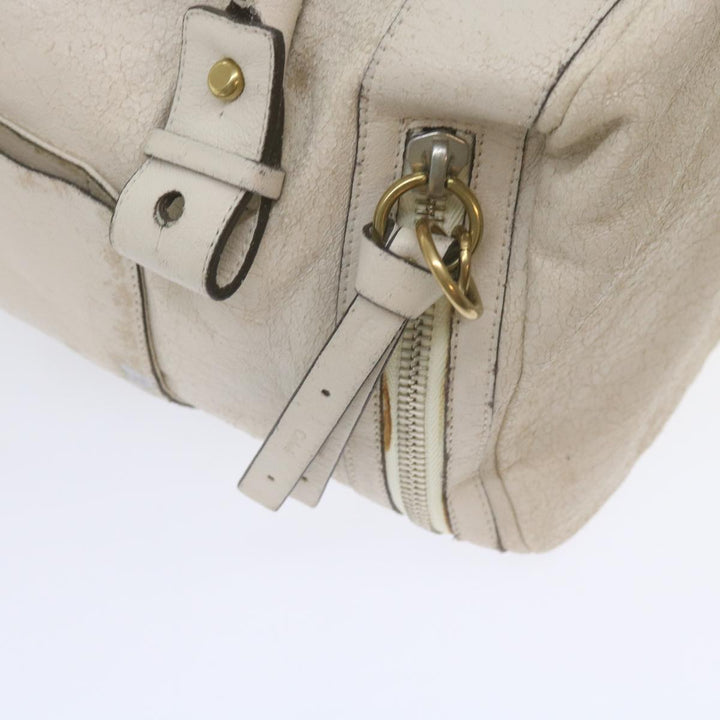 Chloe Hand Bag Leather 2Set White ki3822