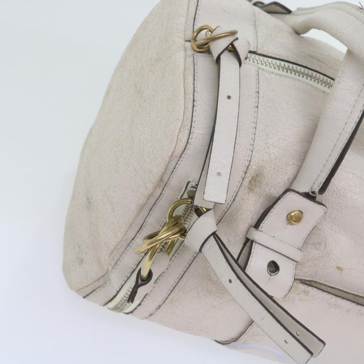 Chloe Hand Bag Leather 2Set White ki3822