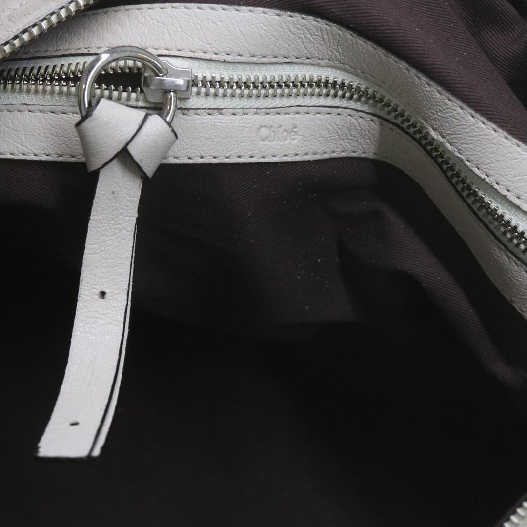 Chloe Hand Bag Leather 2Set White ki3822