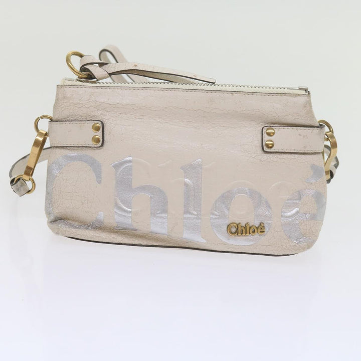 Chloe Hand Bag Leather 2Set White ki3822
