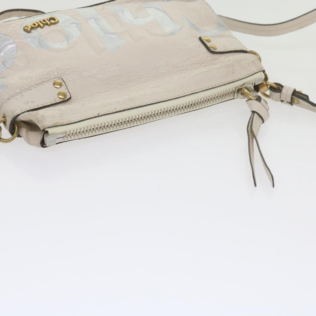 Chloe Hand Bag Leather 2Set White ki3822