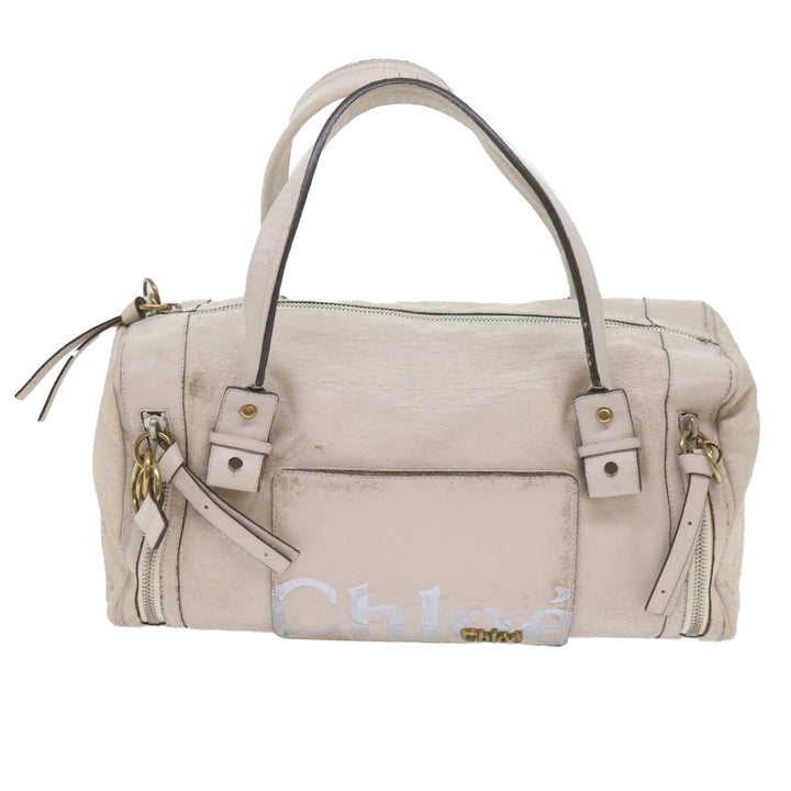 Chloe Hand Bag Leather 2Set White ki3822