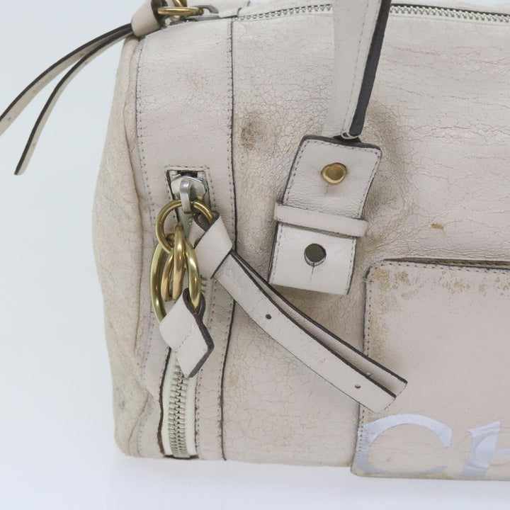 Chloe Hand Bag Leather 2Set White ki3822