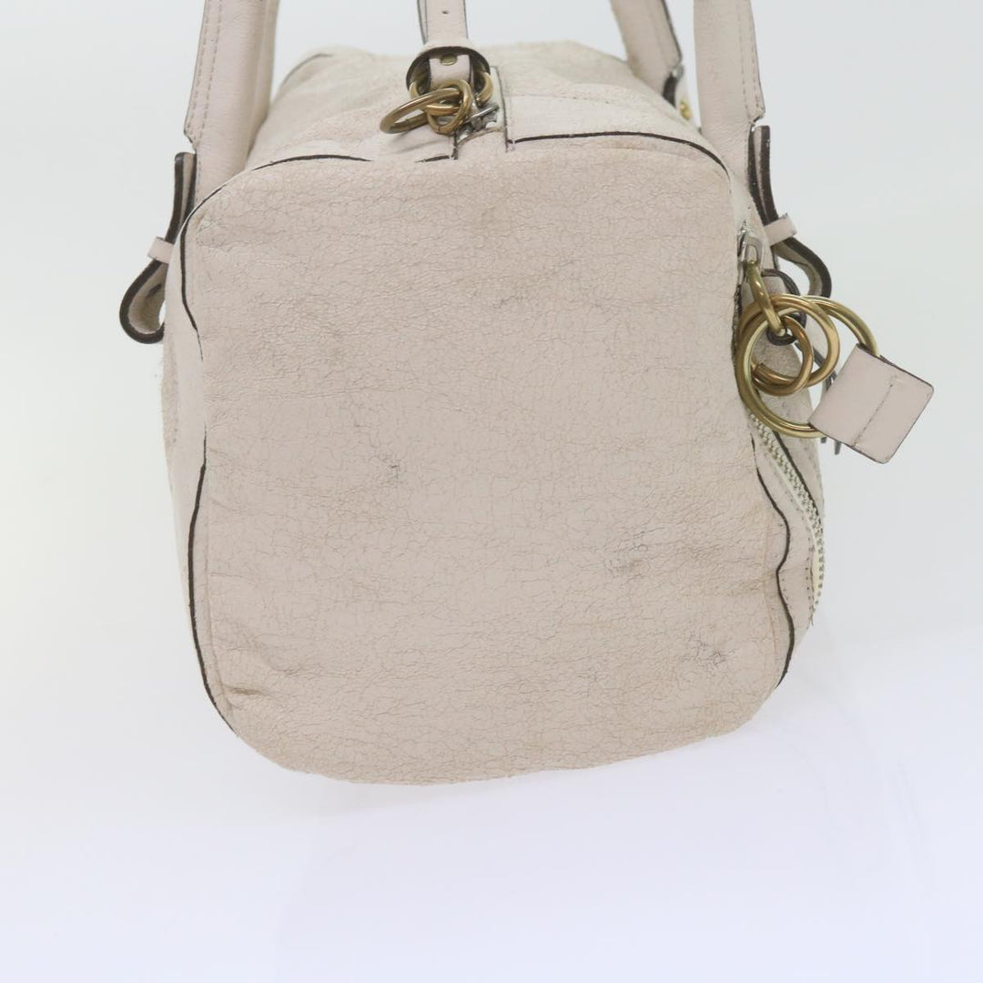 Chloe Hand Bag Leather 2Set White ki3822