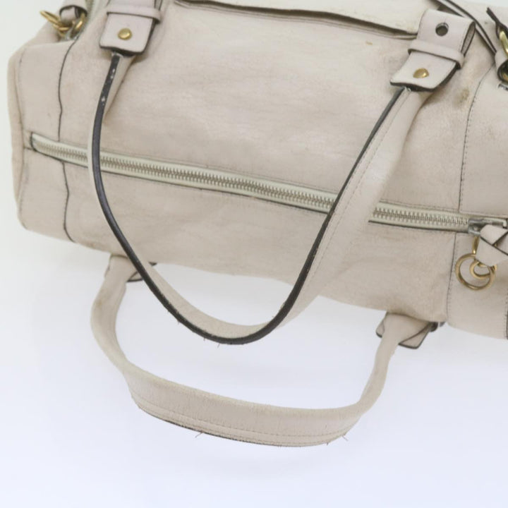 Chloe Hand Bag Leather 2Set White ki3822