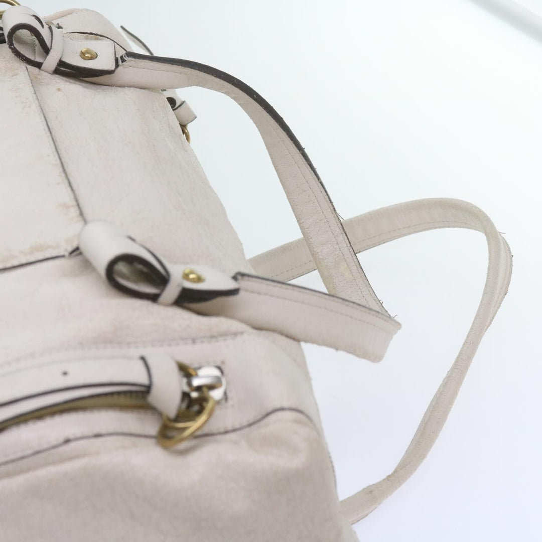 Chloe Hand Bag Leather 2Set White ki3822