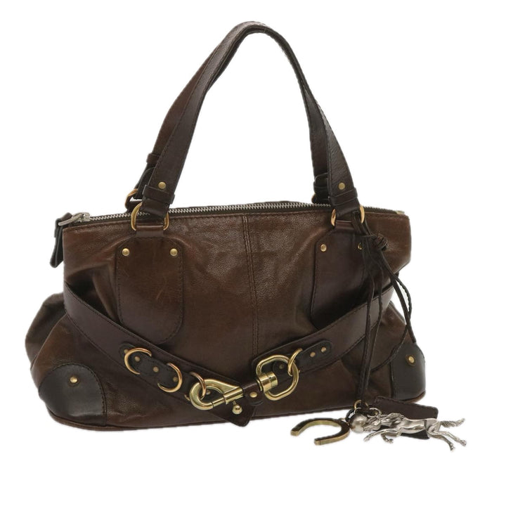 Chloe Kerala Hand Bag Leather Brown ki3920