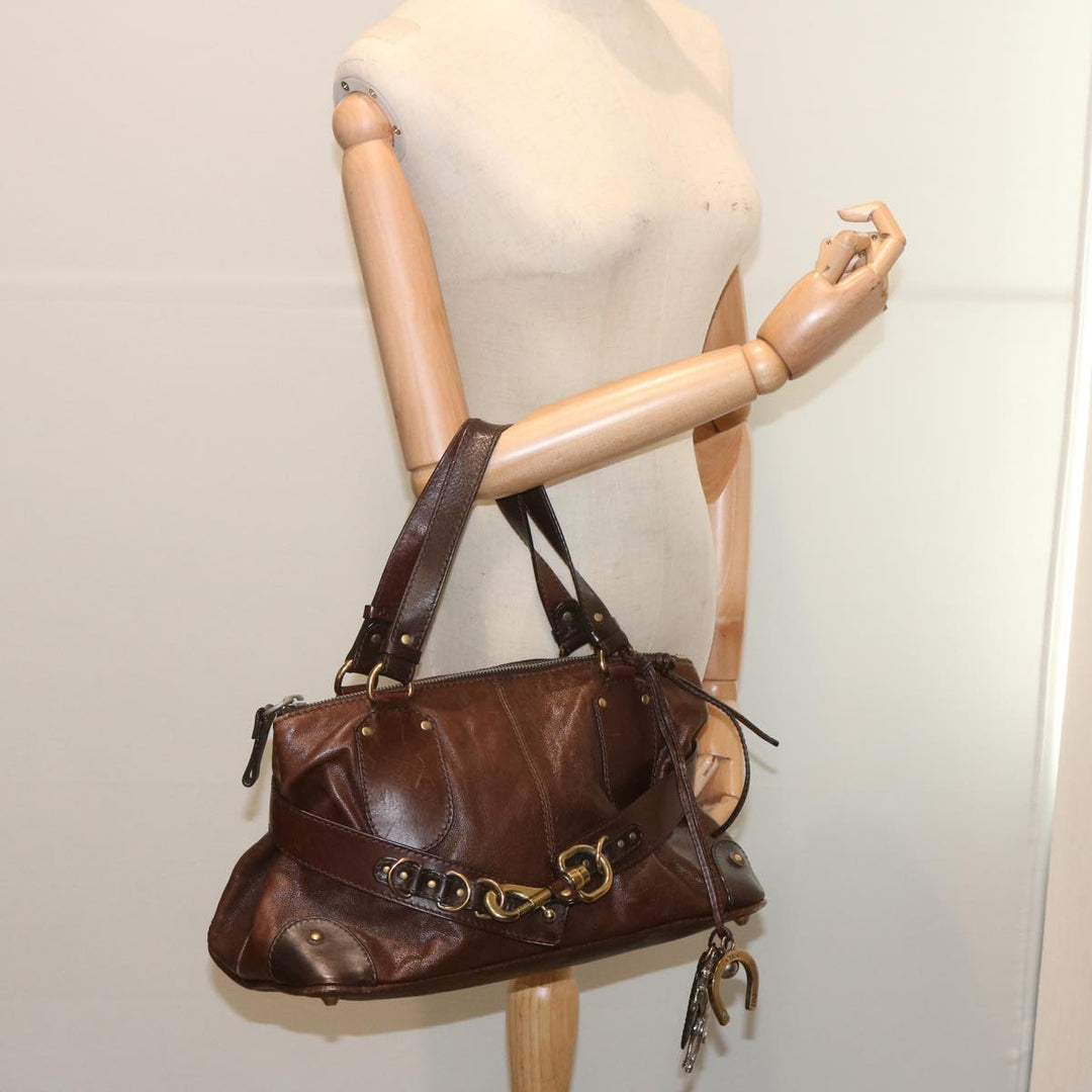Chloe Kerala Hand Bag Leather Brown ki3920