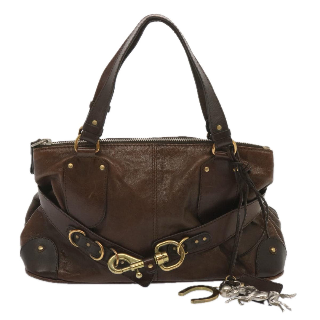 Chloe Kerala Hand Bag Leather Brown ki3920