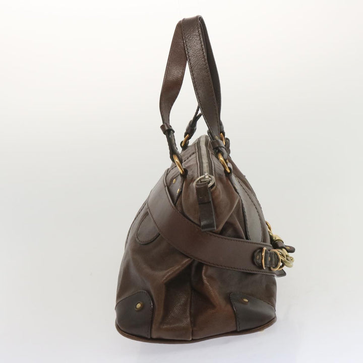 Chloe Kerala Hand Bag Leather Brown ki3920