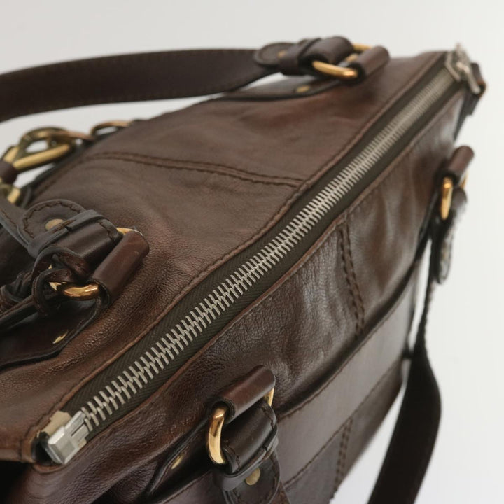Chloe Kerala Hand Bag Leather Brown ki3920