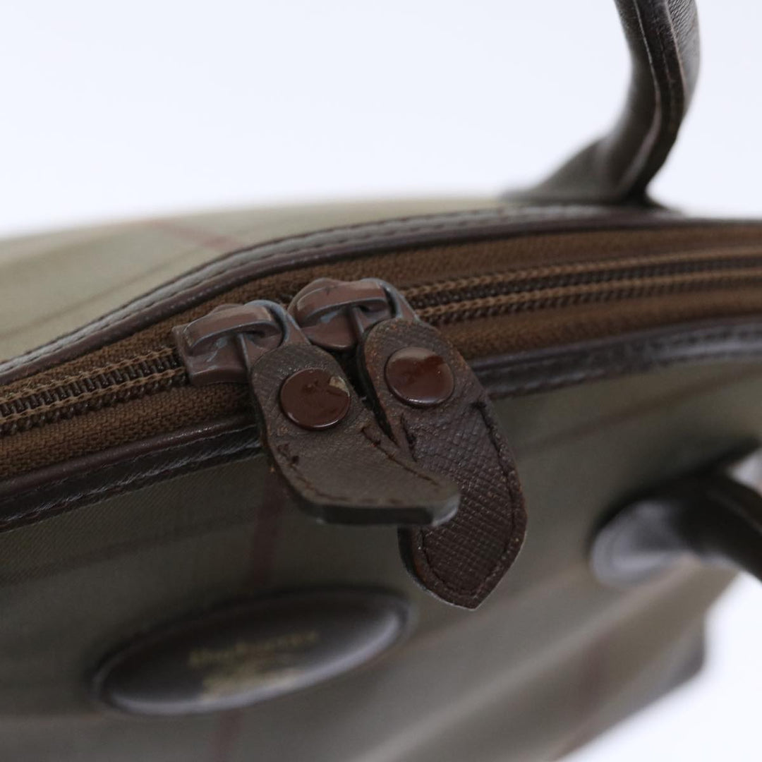 BURBERRYSs Nova Check Hand Bag Canvas 2way Brown Auth ki4099