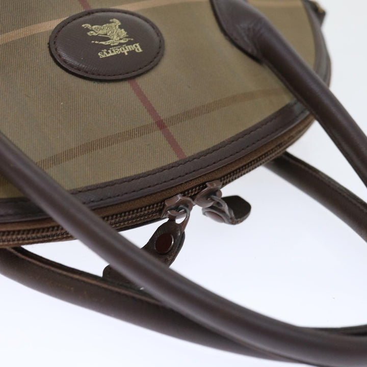 BURBERRYSs Nova Check Hand Bag Canvas 2way Brown Auth ki4099