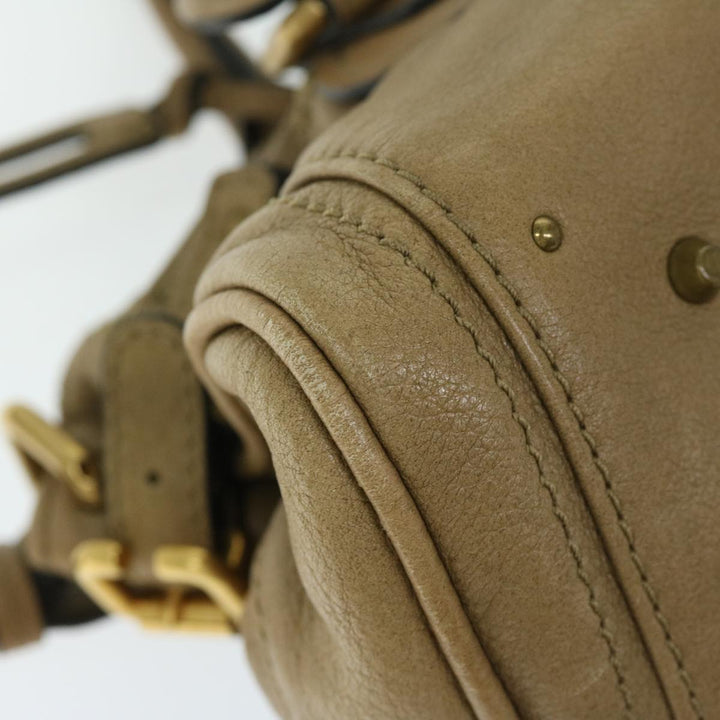 Chloe Paddington Hand Bag Leather 2way Beige 03 09 51 5276 ki4105
