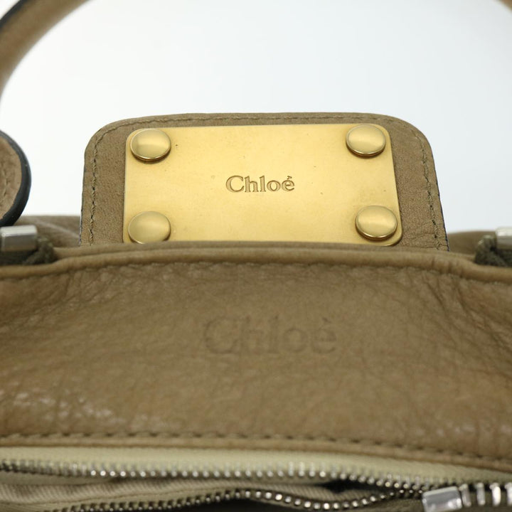 Chloe Paddington Hand Bag Leather 2way Beige 03 09 51 5276 ki4105
