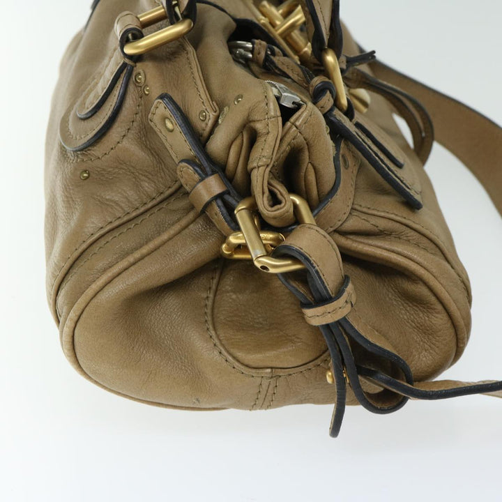 Chloe Paddington Hand Bag Leather 2way Beige 03 09 51 5276 ki4105