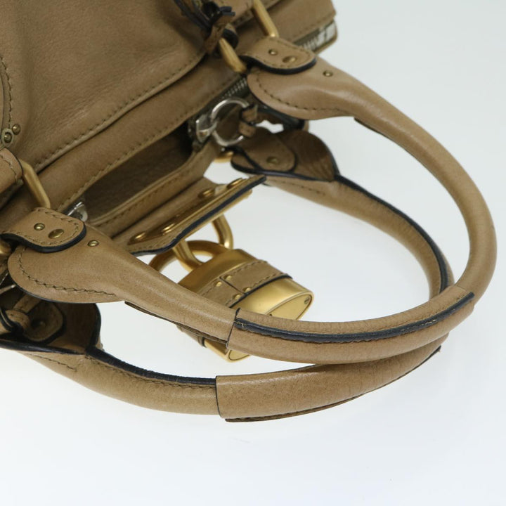 Chloe Paddington Hand Bag Leather 2way Beige 03 09 51 5276 ki4105