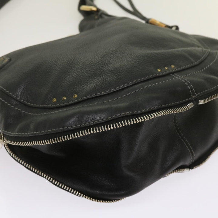 Chloe Shoulder Bag Leather Black ki4150