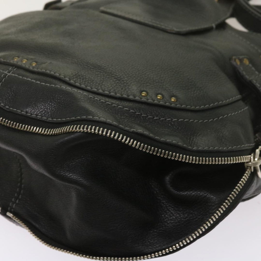 Chloe Shoulder Bag Leather Black ki4150