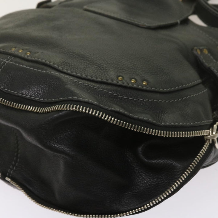 Chloe Shoulder Bag Leather Black ki4150