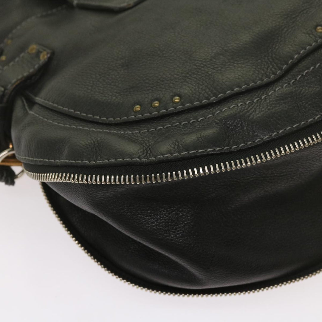 Chloe Shoulder Bag Leather Black ki4150