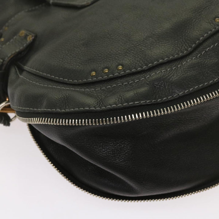 Chloe Shoulder Bag Leather Black ki4150