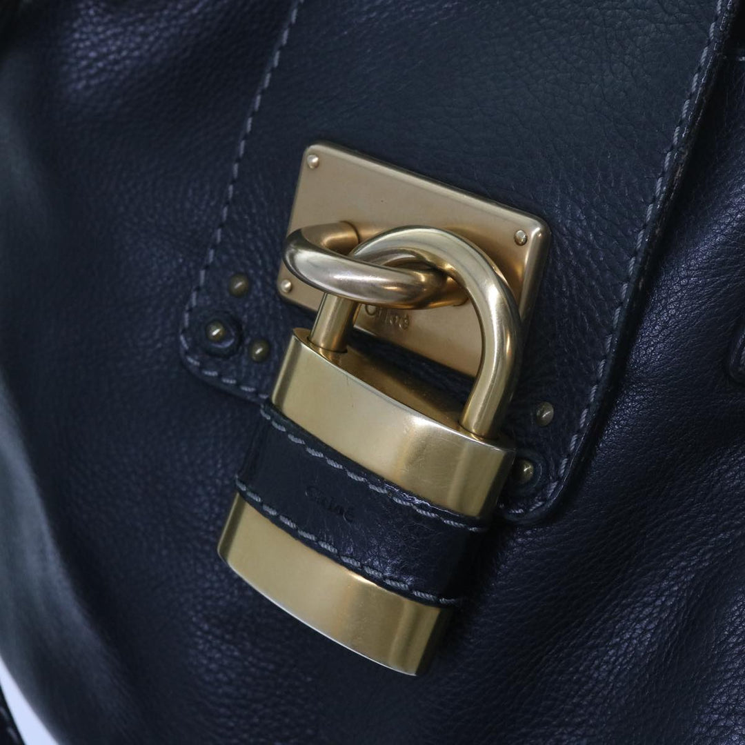 Chloe Shoulder Bag Leather Black ki4150