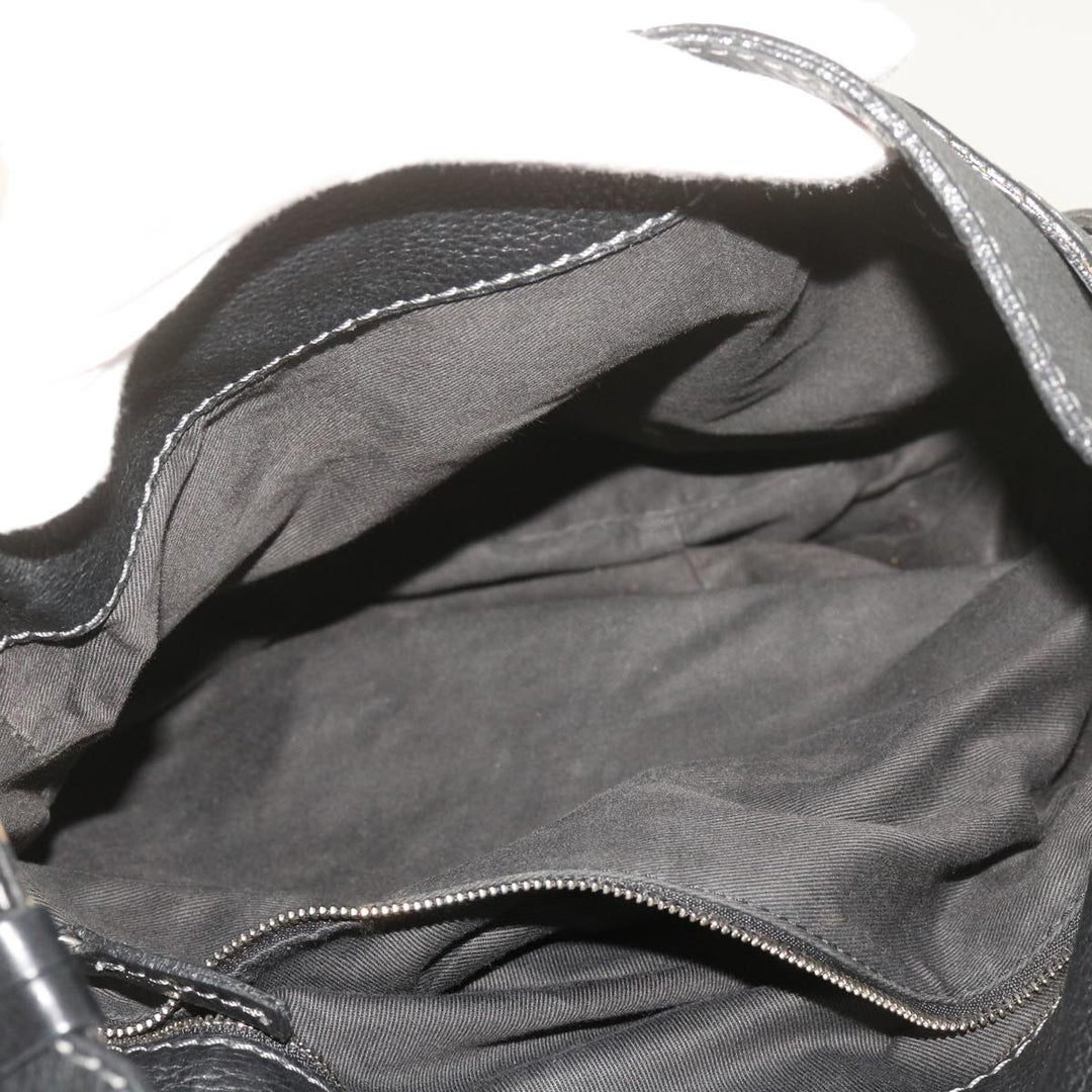 Chloe Shoulder Bag Leather Black ki4150