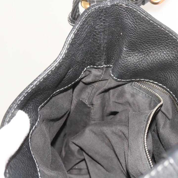 Chloe Shoulder Bag Leather Black ki4150