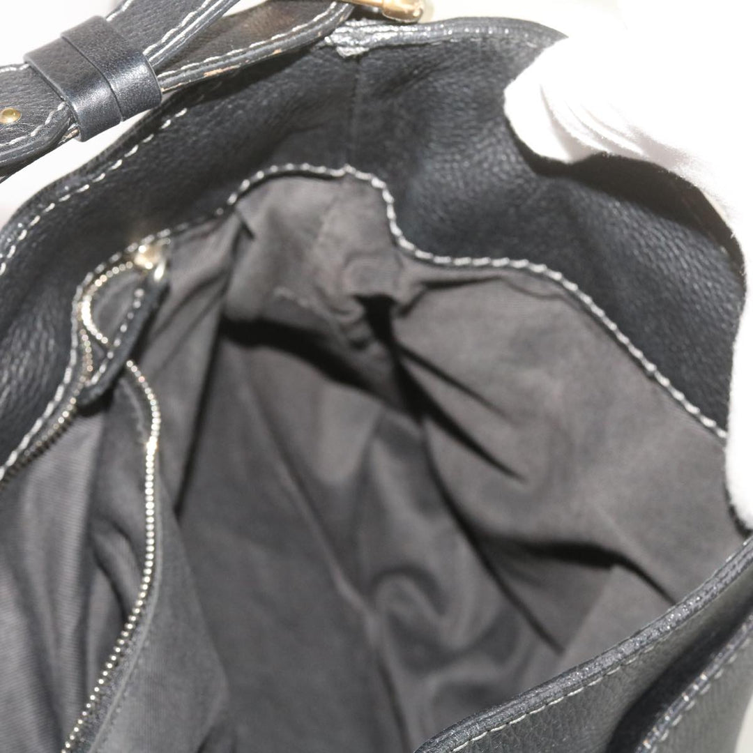 Chloe Shoulder Bag Leather Black ki4150
