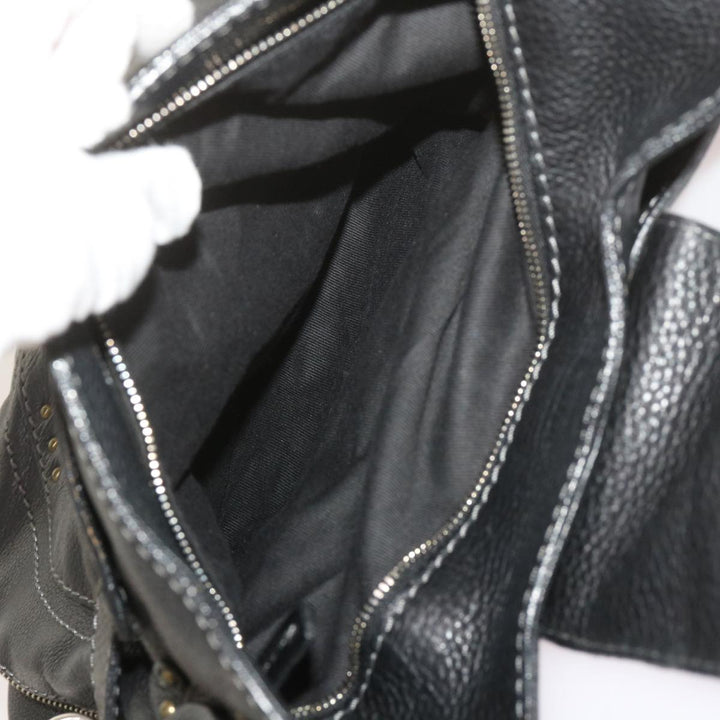 Chloe Shoulder Bag Leather Black ki4150
