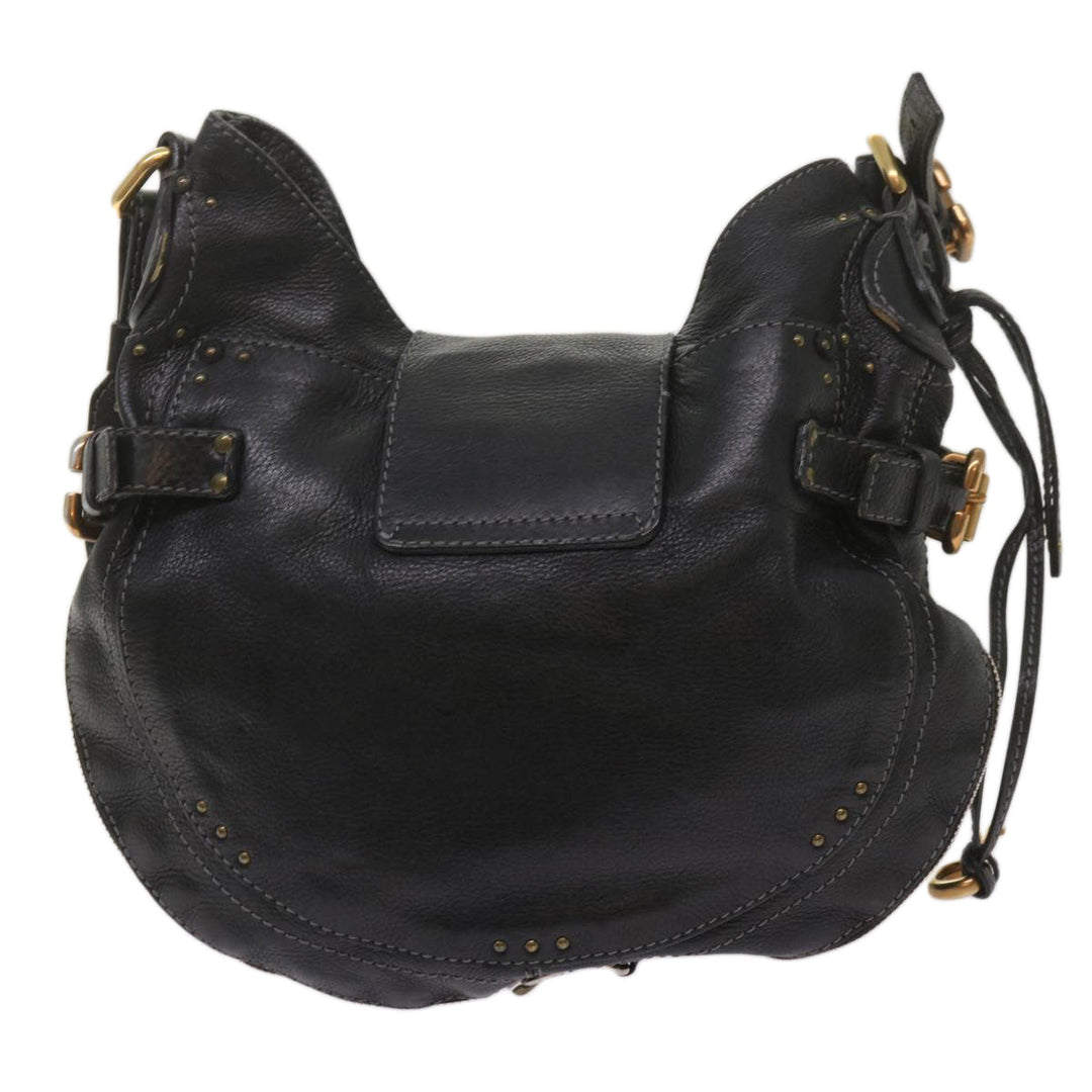 Chloe Shoulder Bag Leather Black ki4150