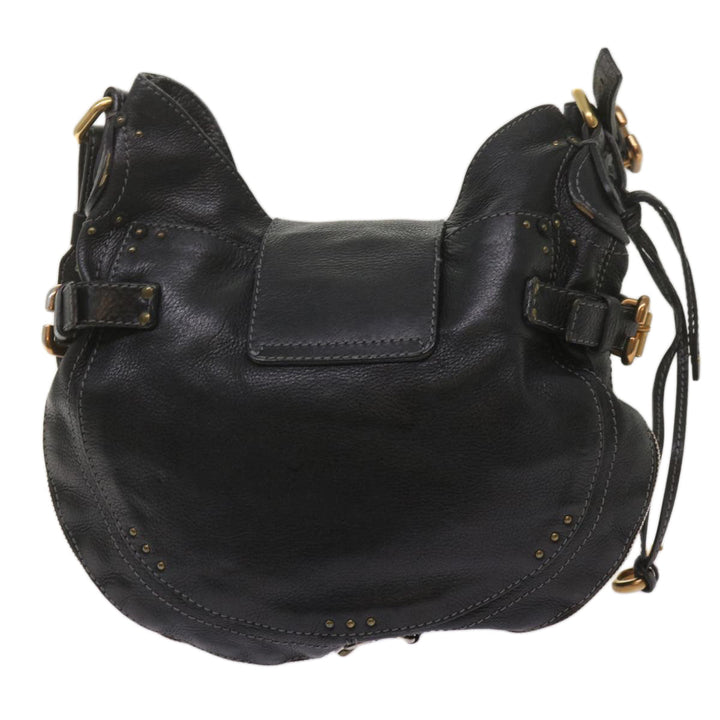 Chloe Shoulder Bag Leather Black ki4150