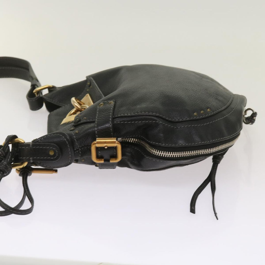 Chloe Shoulder Bag Leather Black ki4150