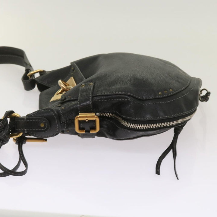 Chloe Shoulder Bag Leather Black ki4150