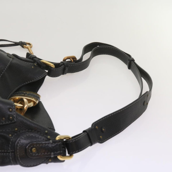 Chloe Shoulder Bag Leather Black ki4150