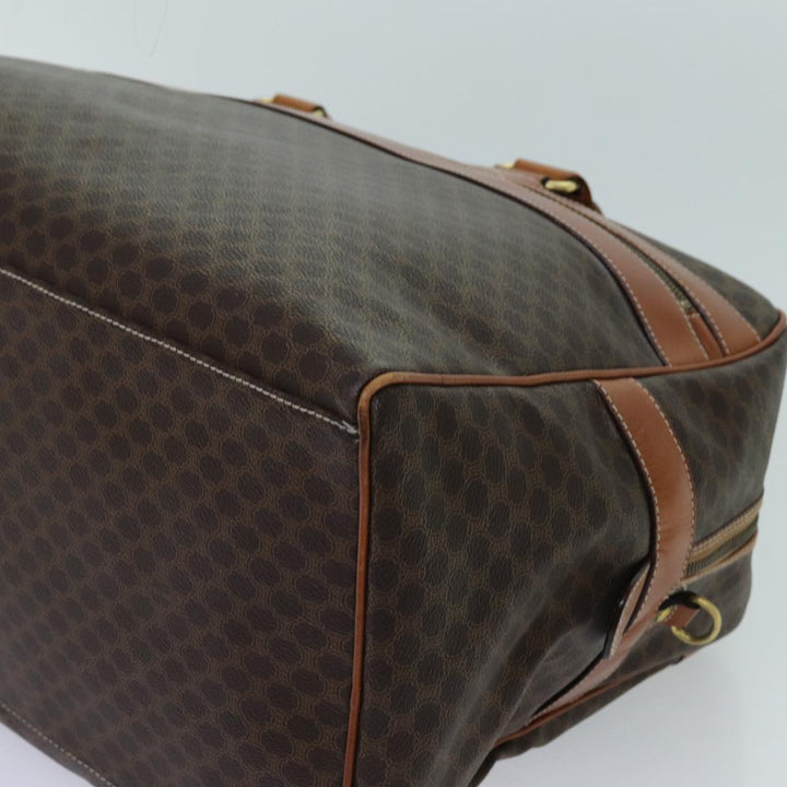 Celine Macadam Canvas Boston Bag PVC 2way Brown  ki4248