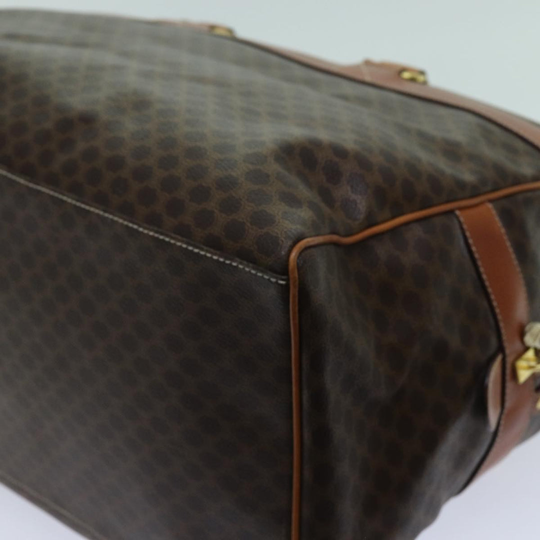 Celine Macadam Canvas Boston Bag PVC 2way Brown  ki4248