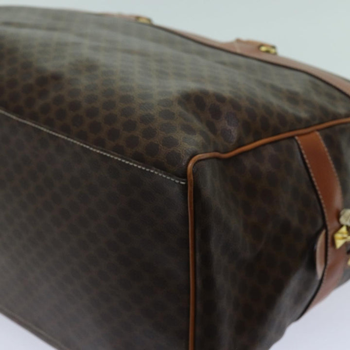 Celine Macadam Canvas Boston Bag PVC 2way Brown  ki4248