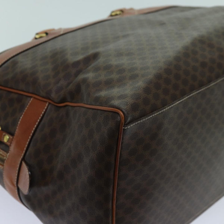 Celine Macadam Canvas Boston Bag PVC 2way Brown  ki4248