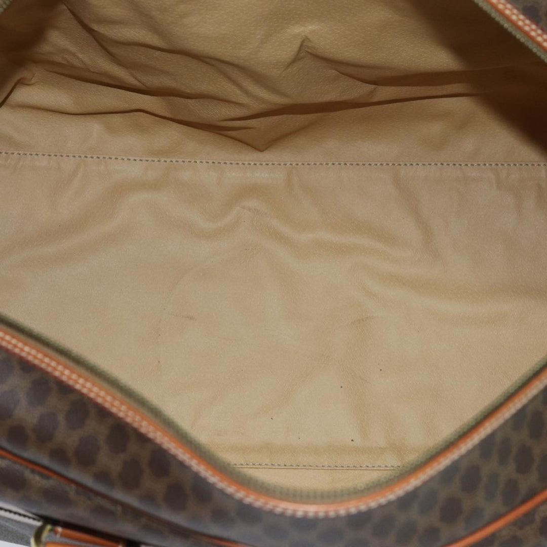 Celine Macadam Canvas Boston Bag PVC 2way Brown  ki4248