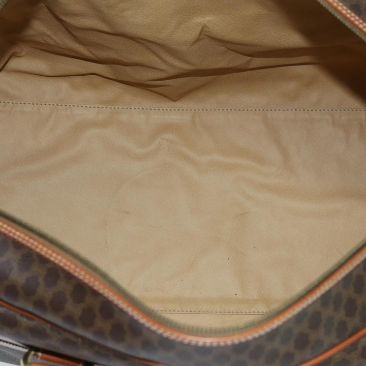 Celine Macadam Canvas Boston Bag PVC 2way Brown  ki4248