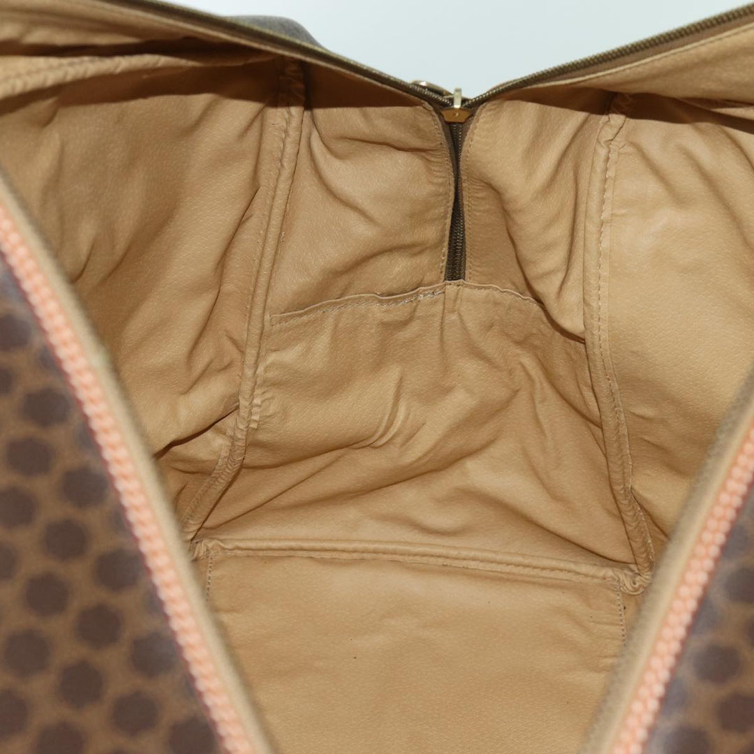 Celine Macadam Canvas Boston Bag PVC 2way Brown  ki4248