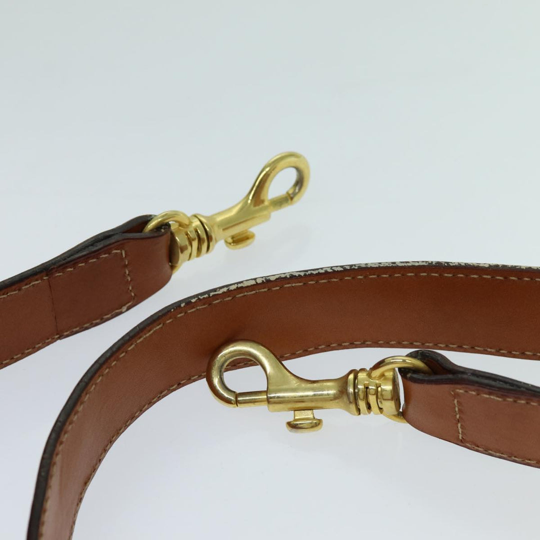 Celine Macadam Canvas Boston Bag PVC 2way Brown  ki4248