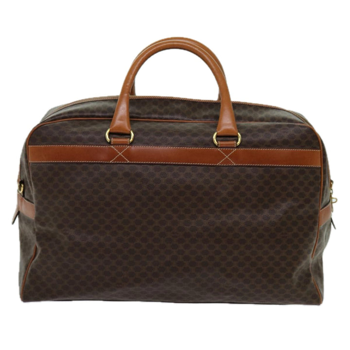 Celine Macadam Canvas Boston Bag PVC 2way Brown  ki4248