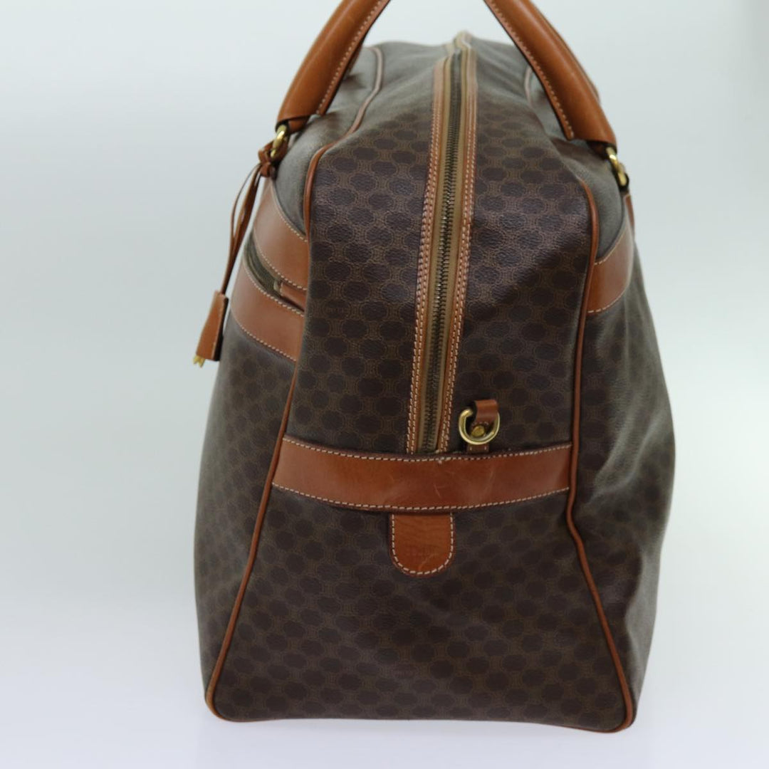 Celine Macadam Canvas Boston Bag PVC 2way Brown  ki4248