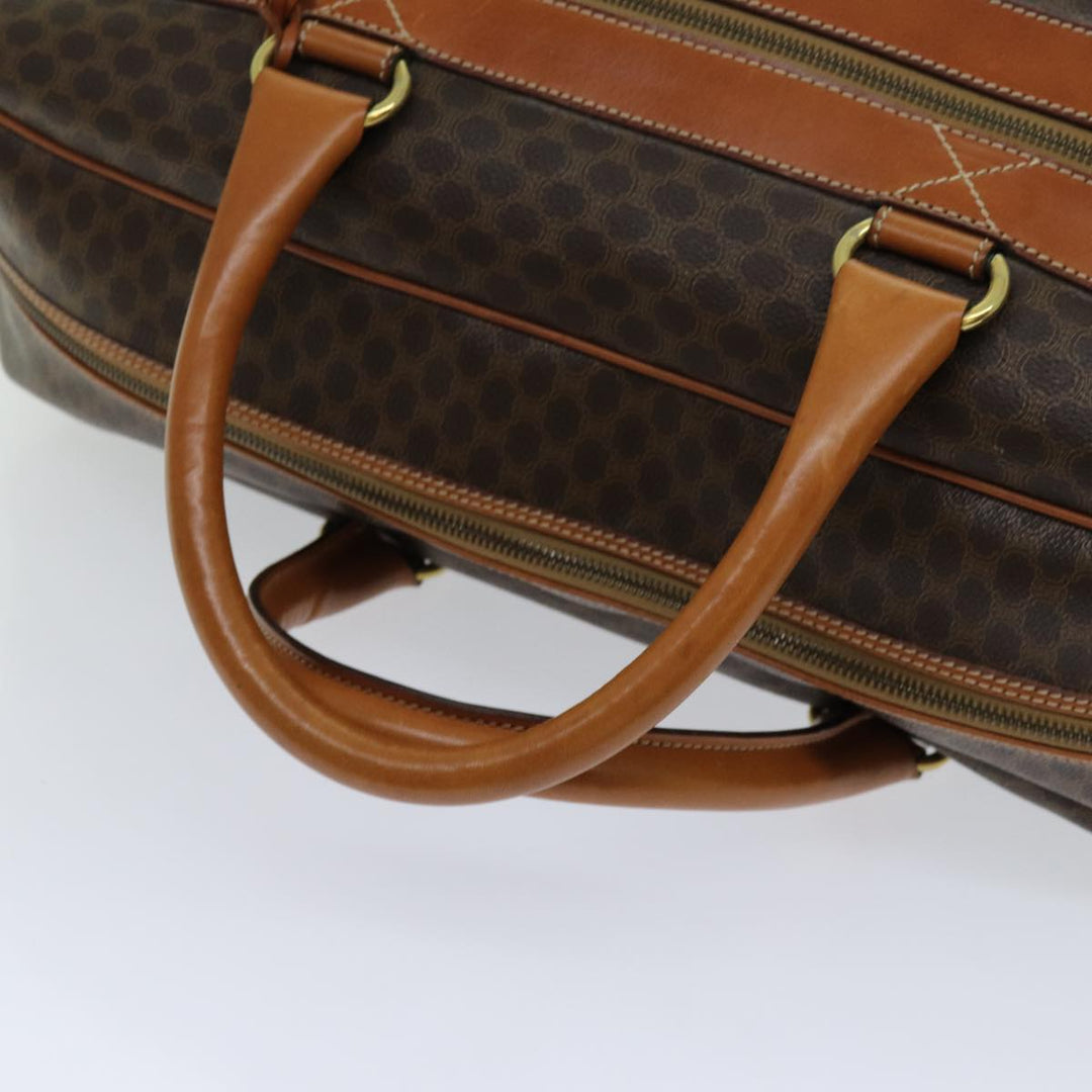Celine Macadam Canvas Boston Bag PVC 2way Brown  ki4248